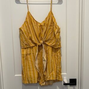 Express Yellow Striped Romper